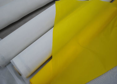 100٪ حيدة شبكة البوليستر للنسيج الطباعة 120T - 34 أبيض / أصفر اللون